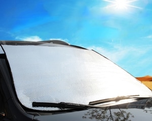 Or Da.Wa Pare-Soleil de Voiture en Feuille daluminium Excellente UV Soleil et réflecteur de Chaleur Pare-Brise de Voiture Pare-Brise pour Auto Front-Sliver