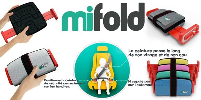 Notre avis sur le Mifold, le siège enfant d’appoint / réhausseur pour voiture : portable, sûr et facile à utiliser