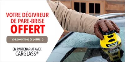 Un dégivreur de pare-brise Karcher offert pour toute intervention chez Carglass